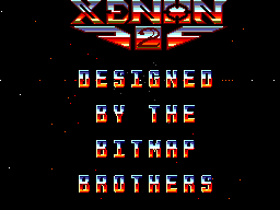 Xenon 2 title screen for Sega Master System